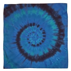 100% Cotton Tie Dyed Bandana Durag Scarf Hat Hippie Boho Blues Aqua Surfer